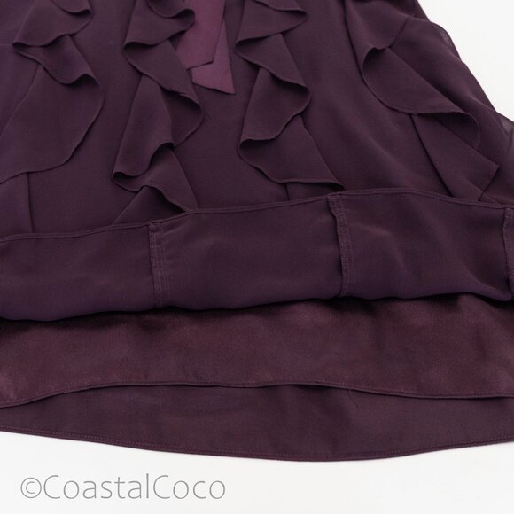 Eliza J Purple Ruffle Chiffon Dress 8 Halter Babydoll Fairycore Y2K Whimsy Party - Picture 7 of 10